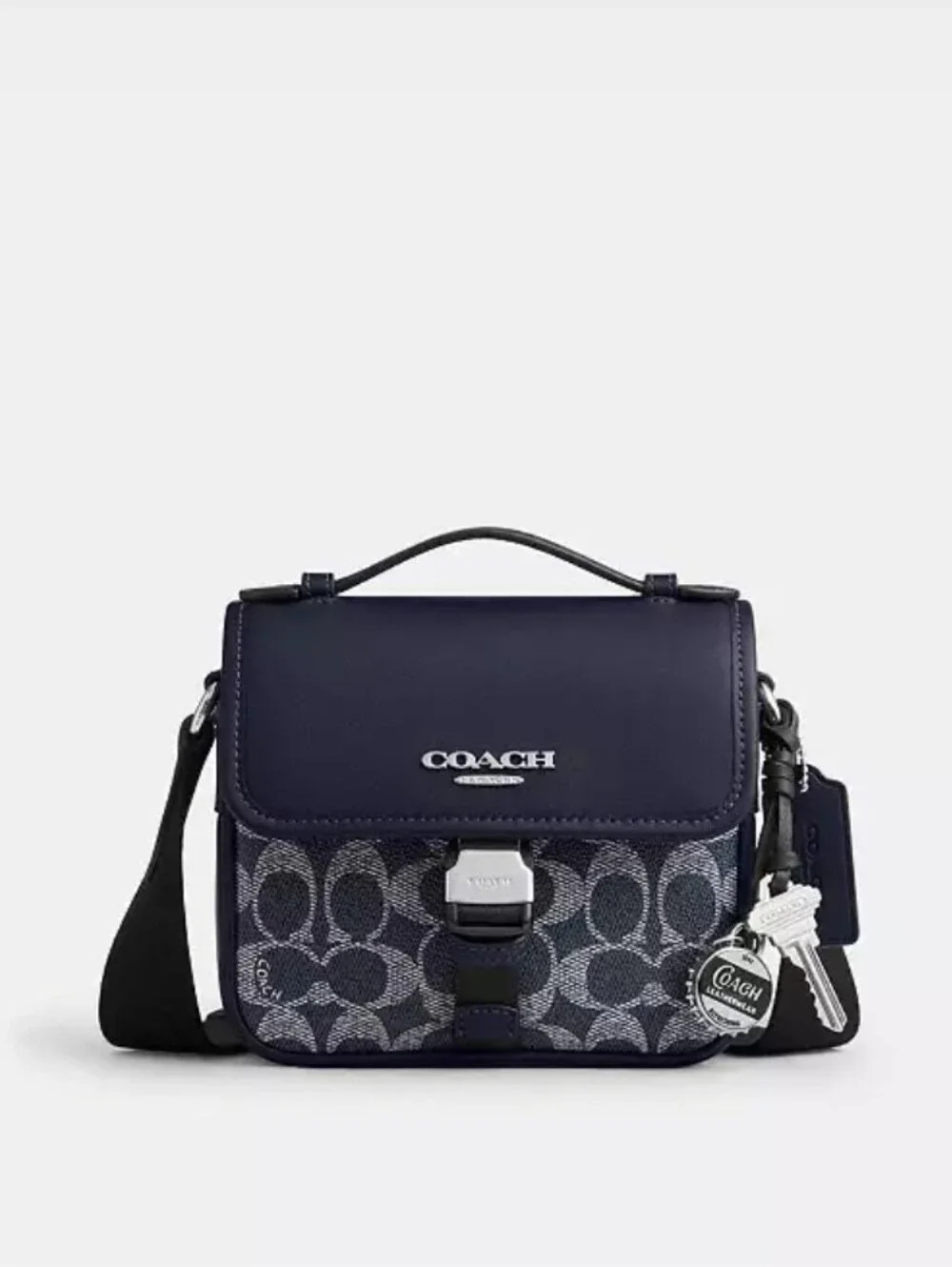 Coach Racer Crossbody Bag In Signature Canvas With Charms
